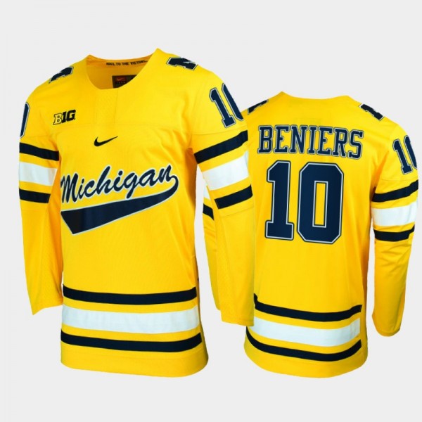 Men Michigan Wolverines Matty Beniers #10 College ...