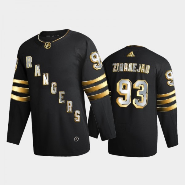 New York Rangers Mika Zibanejad #93 2020-21 Golden Edition Black Limited Authentic Jersey
