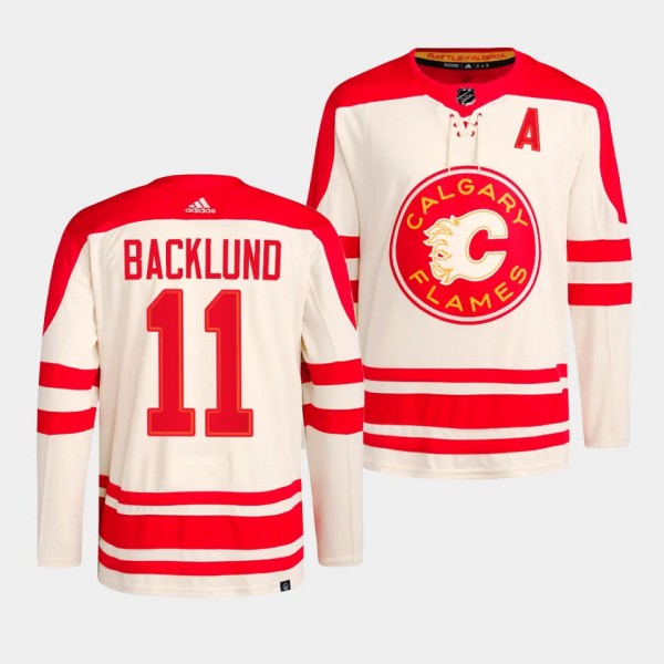 Mikael Backlund Calgary Flames 2023 NHL Heritage Classic Cream #11 Primegreen Authentic Player Jersey Men's