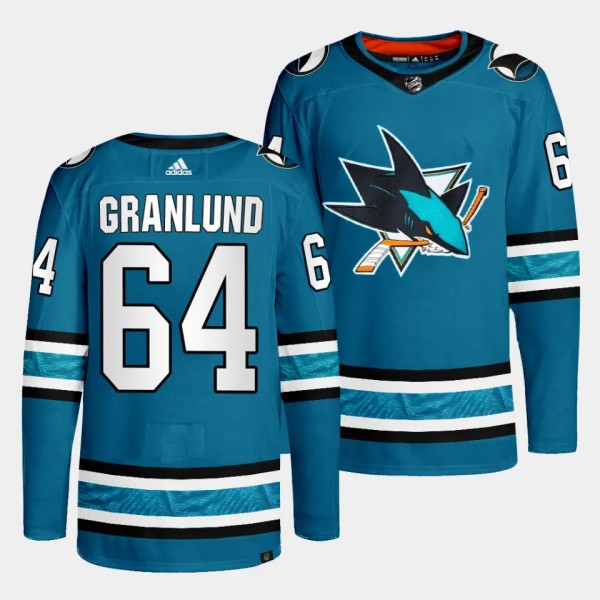 Mikael Granlund San Jose Sharks Home Teal #64 Auth...