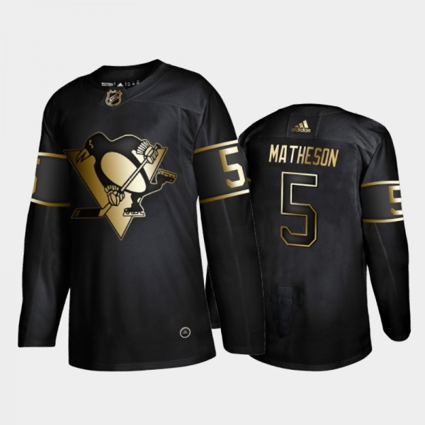 Pittsburgh Penguins Mike Matheson #5 Authentic Player Golden Edition Black Jersey