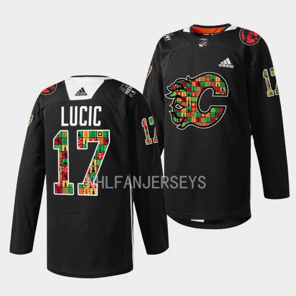 Calgary Flames 2023 Black History Month Milan Luci...