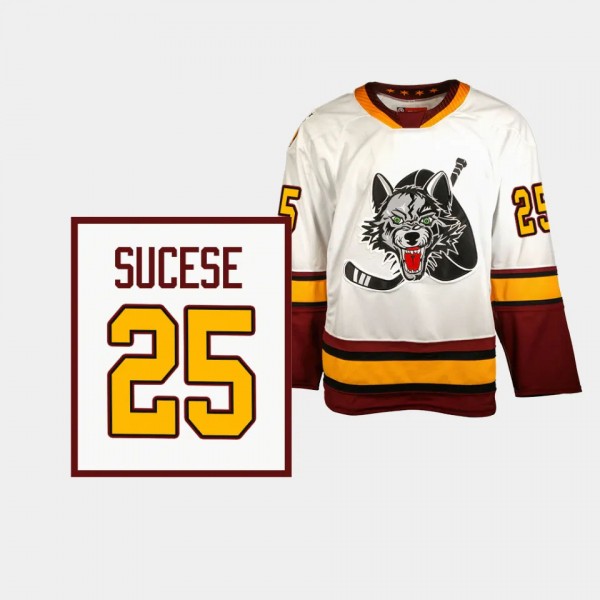 Nate Sucese Chicago Wolves #25 White AHL Authentic...