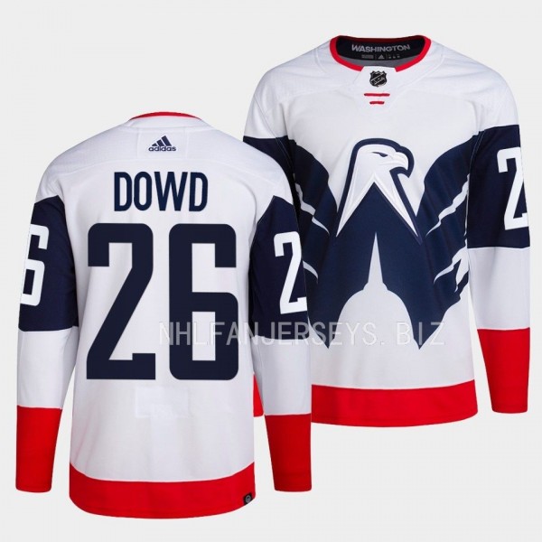 2023 NHL Stadium Series Washington Capitals Nic Dowd #26 White Primegreen Authentic Jersey