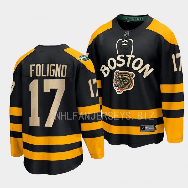 Boston Bruins Nick Foligno 2023 Winter Classic Bla...