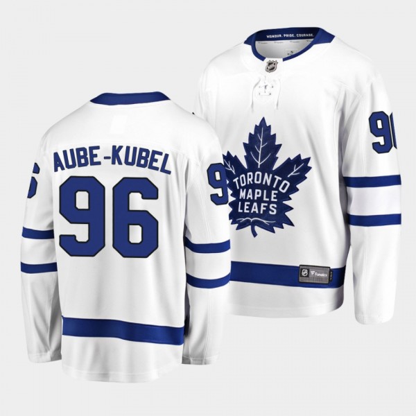 Nicolas Aube-Kubel Toronto Maple Leafs 2022 Away White Breakaway Player Jersey Men