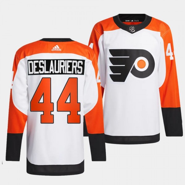 Philadelphia Flyers 2023-24 Authentic Nicolas Deslauriers #44 White Jersey Away
