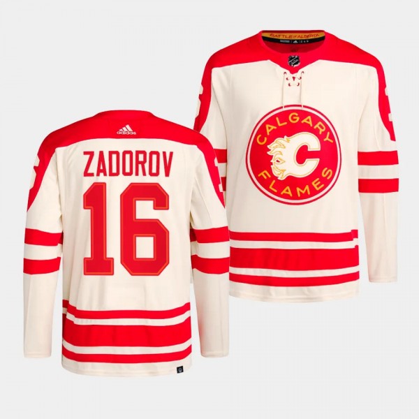 Nikita Zadorov Calgary Flames 2023 NHL Heritage Classic Cream #16 Primegreen Authentic Player Jersey Men's