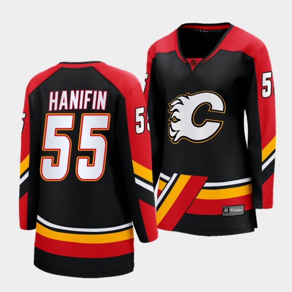 Noah Hanifin Calgary Flames 2022 Special Edition 2.0 Women Breakaway Player 55 Jersey Retro