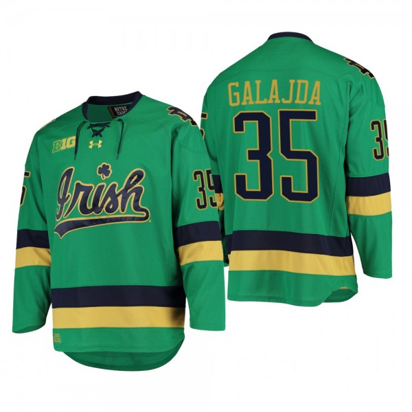 Matt Galajda College Hockey Notre Dame Fighting Irish Jersey Green