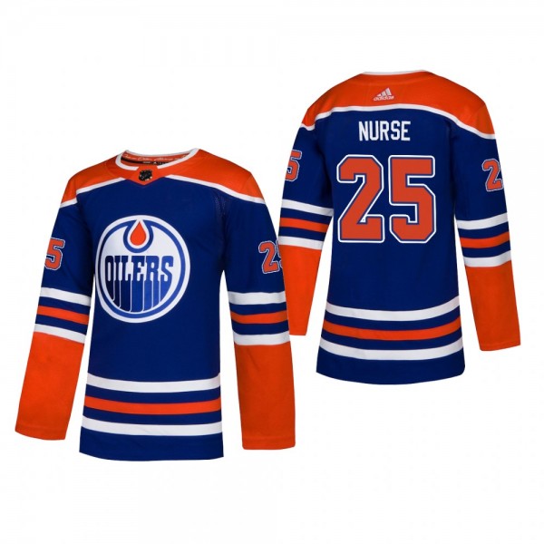 Men's Edmonton Oilers Darnell Nurse #25 2019 Alternate Reasonable Adidas Authentic Jersey - Royal