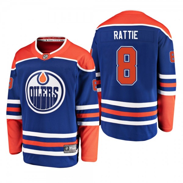Men's Edmonton Oilers Ty Rattie #8 2019 Alternate Reasonable Fanatics Jersey - Royal