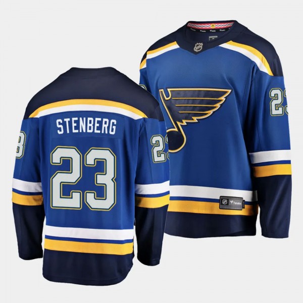 2023 NHL Draft Otto Stenberg St. Louis Blues Jersey Blue Home Breakaway Player