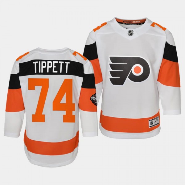 Philadelphia Flyers #74 Owen Tippett 2024 NHL Stadium Series Premier Player White Youth Jersey