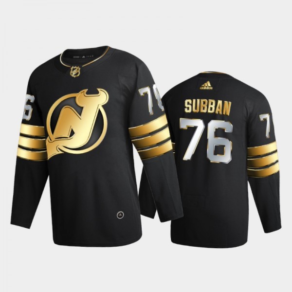 New Jersey Devils p.k.subban #76 2020-21 Golden Edition Black Limited Authentic Jersey