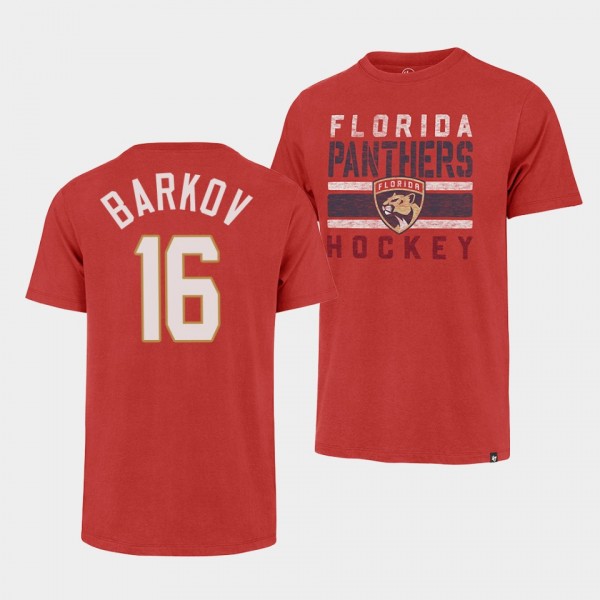 Florida Panthers Aleksander Barkov 2022 NHL Playoffs Premier Franklin Red #16 T-Shirt