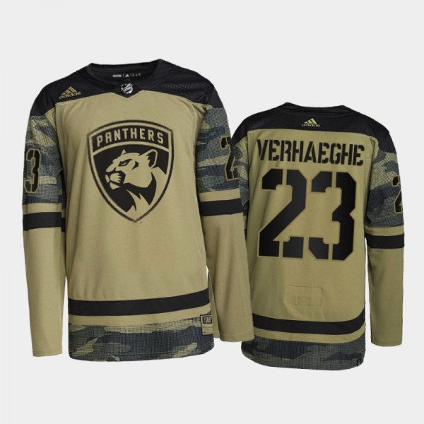 Florida Panthers Carter Verhaeghe #23 Military App...