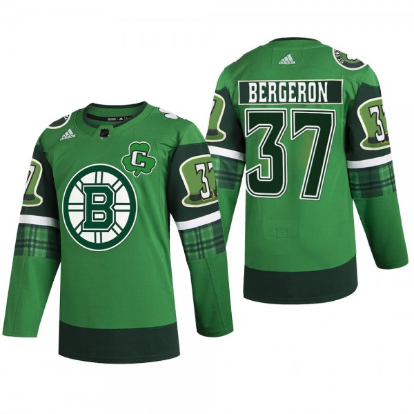 Boston Bruins Patrice Bergeron #37 St Patricks Day...