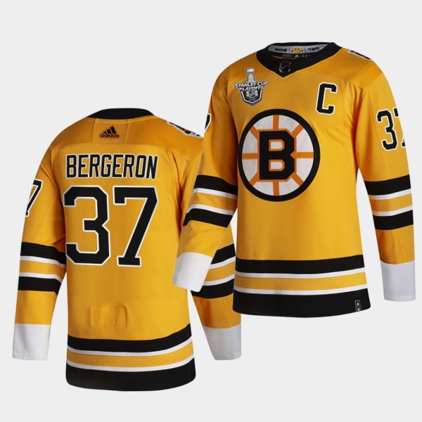 Patrice Bergeron #37 Bruins 2021 Stanley Cup Playo...