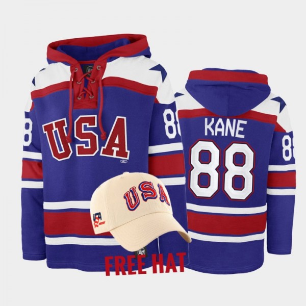 Patrick Kane USA Hockey Miracle On Ice Blue Free H...