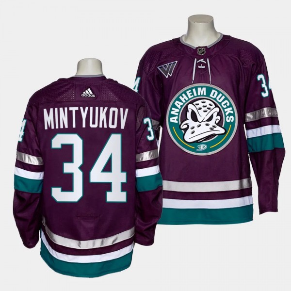Pavel Mintyukov #34 Anaheim Ducks Alternate Navy J...