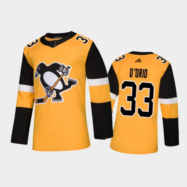 Pittsburgh Penguins Alex D'Orio #33 Alternate Gold...