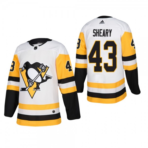 Men's Pittsburgh Penguins Conor Sheary #43 Away Wh...