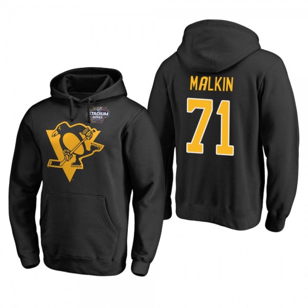 Pittsburgh Penguins Evgeni Malkin #71 2019 Stadium Series Pullover Black Hoodie
