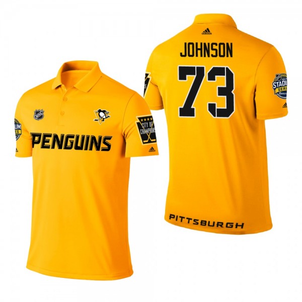 Pittsburgh Penguins Jack Johnson #73 Alternate Inexpensive Polo Shirt - Gold