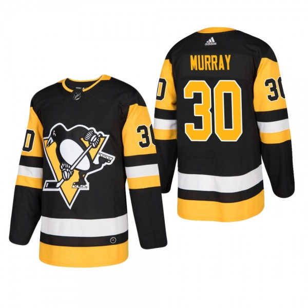 Men's Pittsburgh Penguins Matt Murray #30 Home Black Authentic Player Cheap Jersey