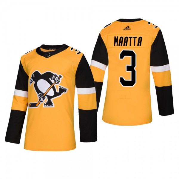 Men's Pittsburgh Penguins Olli Maatta #3 2019 Alte...