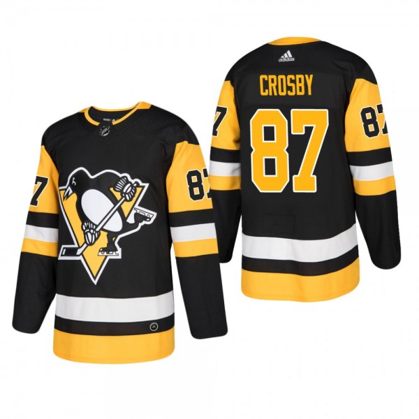 Men's Pittsburgh Penguins Sidney Crosby #87 Home Black Authentic Player Cheap Jersey