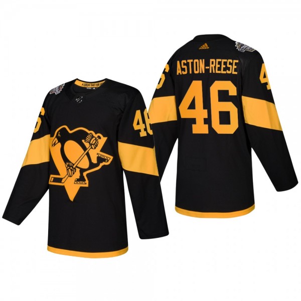 Men's Penguins Zach Aston-Reese Black 2019 Stadium Series Authentic Competitive Coors Light Jersey