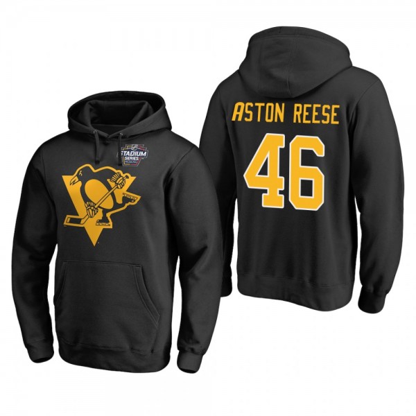 Pittsburgh Penguins Zach Aston-Reese #46 2019 Stadium Series Pullover Black Hoodie
