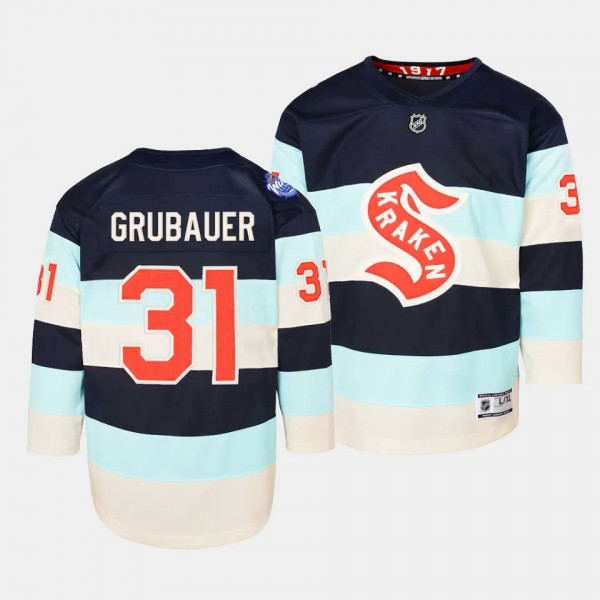 Seattle Kraken #31 Philipp Grubauer 2024 NHL Winte...