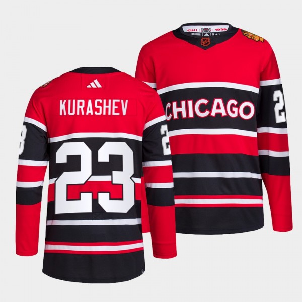 Reverse Retro 2.0 Chicago Blackhawks Philipp Kurashev #23 Red Authentic Primegreen Jersey 2022
