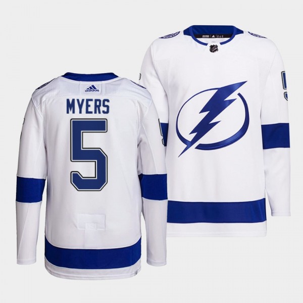 Tampa Bay Lightning Primegreen Authentic Philippe Myers #5 White Jersey Away