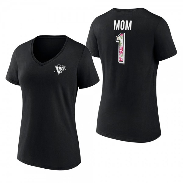 Pittsburgh Penguins Mother's Day Black T-Shirt Wom...