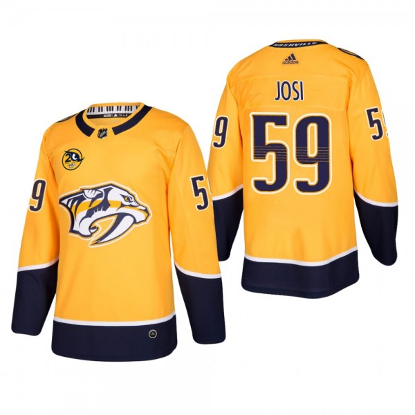 Men's Nashville Predators Roman Josi #59 Home Gold Authentic Player Cheap Jersey