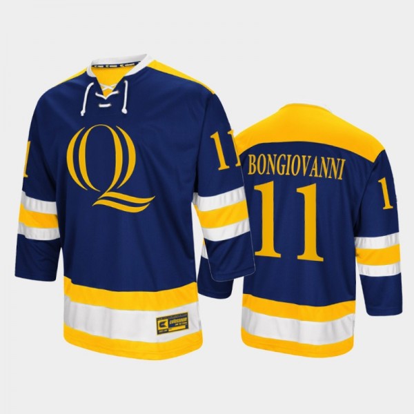 Wyatt Bongiovanni #11 Quinnipiac Bobcats 2022 College Hockey Navy Jersey