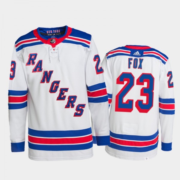 2021-22 New York Rangers Adam Fox Away Jersey Whit...