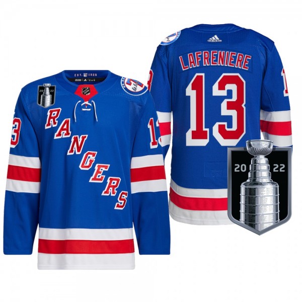 New York Rangers 2022 Stanley Cup Playoffs Alexis Lafreniere Authentic Pro Jersey