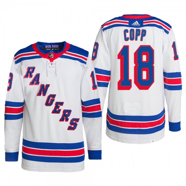 New York Rangers 2022 Away Jersey Andrew Copp White #18 Primegreen Authentic Pro Uniform