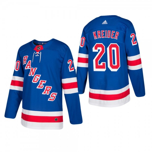 Men's New York Rangers Chris Kreider #20 Home Blue Authentic Player Cheap Jersey