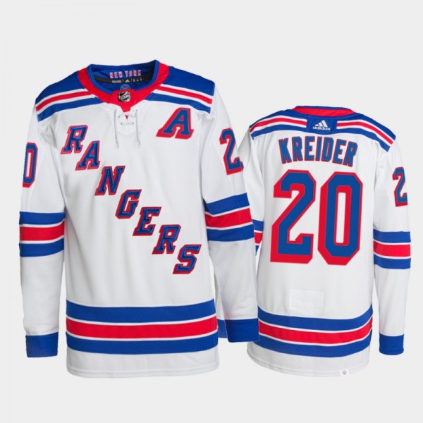 2021-22 New York Rangers Chris Kreider Away Jersey...