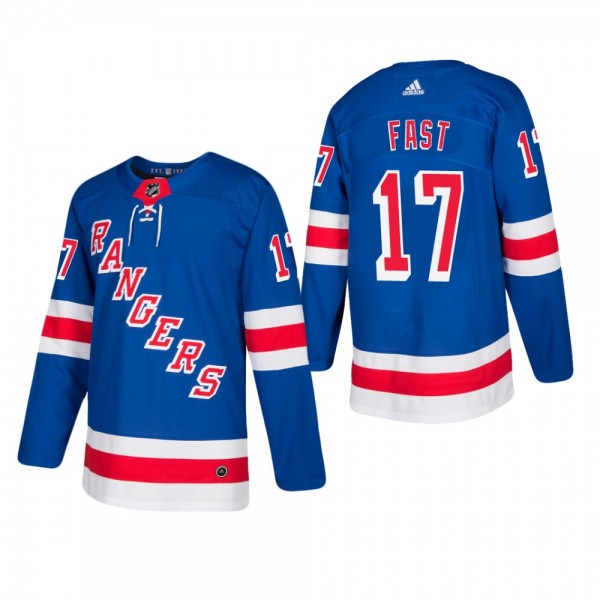 Men's New York Rangers Jesper Fast #17 Home Blue Authentic Player Cheap Jersey
