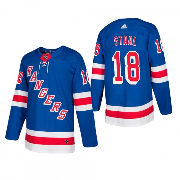 Men's New York Rangers Marc Staal #18 Home Blue Au...