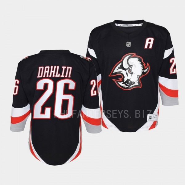 Buffalo Sabres Rasmus Dahlin 2022-23 Goathead Alternate Black #26 Youth Jersey