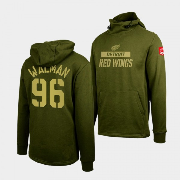 Jake Walman Detroit Red Wings Thrive Olive Levelwear Hoodie