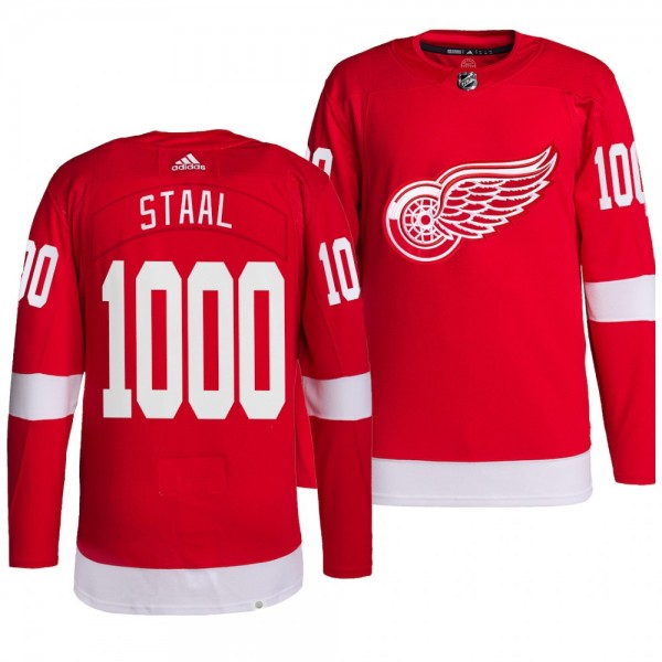 Marc Staal #18 Detroit Red Wings 1000 NHL Games Re...